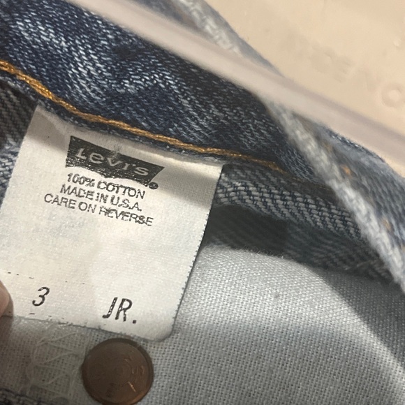 Levi's 511Shorts Womens Juniors 3 Blue Cut Off Distressed Frayed Back Girasol - Picture 6 of 11